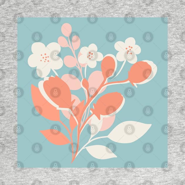 Modern floral bouquet print by NattyDesigns